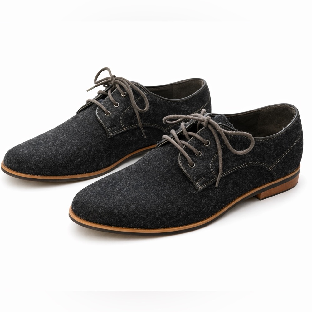 Giorgio Brutini Charcoal Wool Oxford Dress Shoes Men’s 9.5 Modern Classic‎